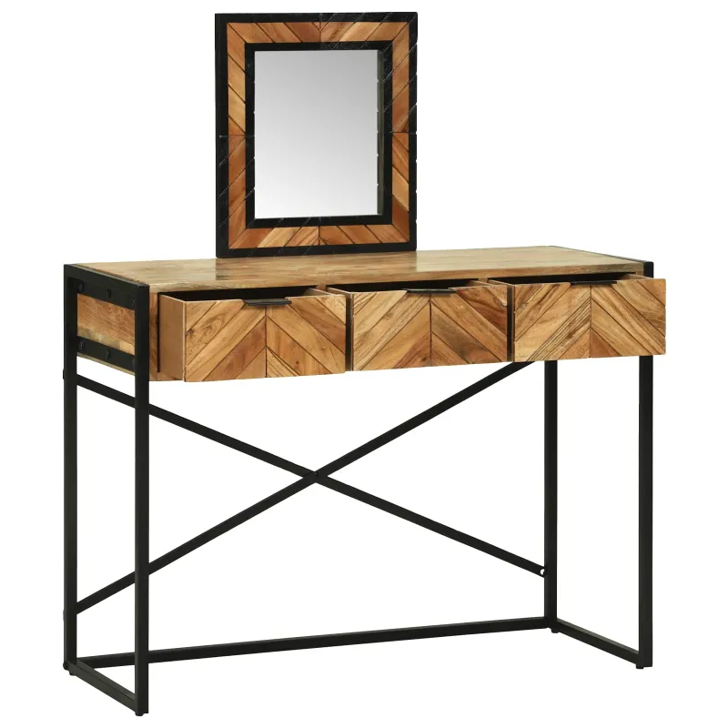 Makiažo stalas Ruda 100 x 40 x 120 cm Kietos akacijos mediena