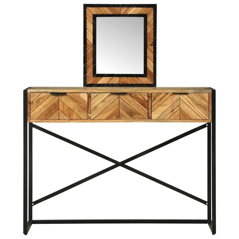 Makiažo stalas Ruda 100 x 40 x 120 cm Kietos akacijos mediena