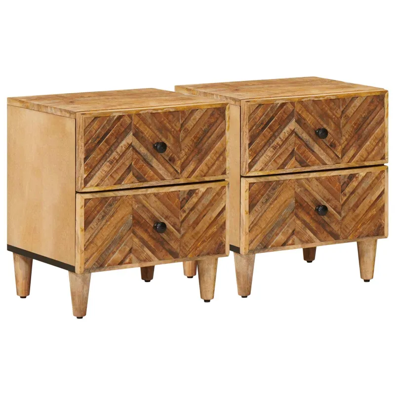 Naktinis staliukas 2 pcs Ruda 40 x 33,5 x 46 cm