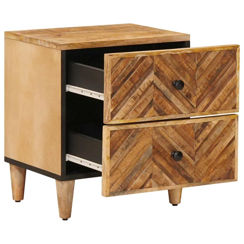 Naktinis staliukas 2 pcs Ruda 40 x 33,5 x 46 cm