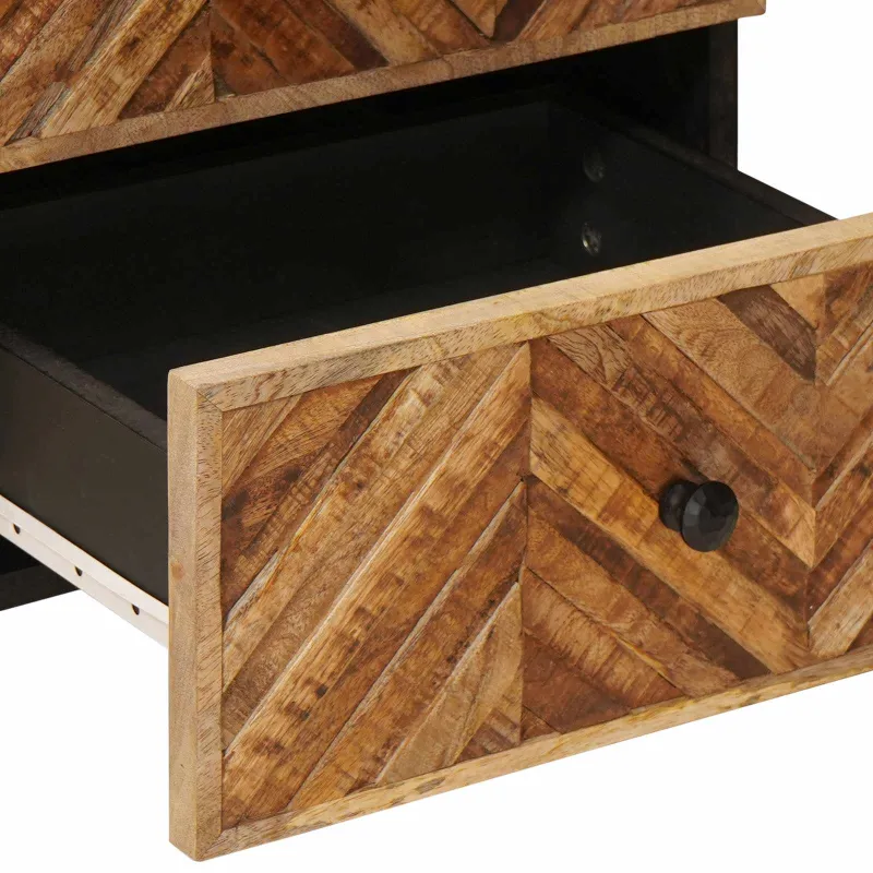 Naktinis staliukas 2 pcs Ruda 40 x 33,5 x 46 cm