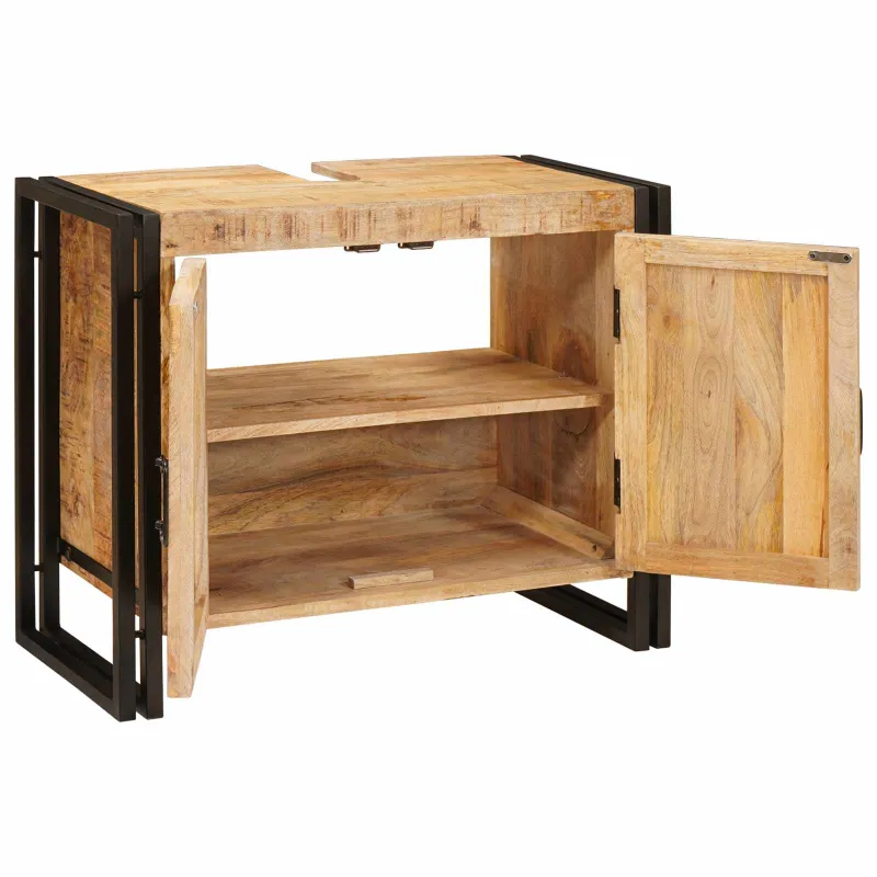 Praustuvo spintelė Ruda 71 x 33 x 58 cm Kietas mango medis