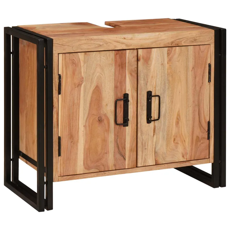 Praustuvo spintelė Ruda 71 x 33 x 58 cm Kietos akacijos mediena