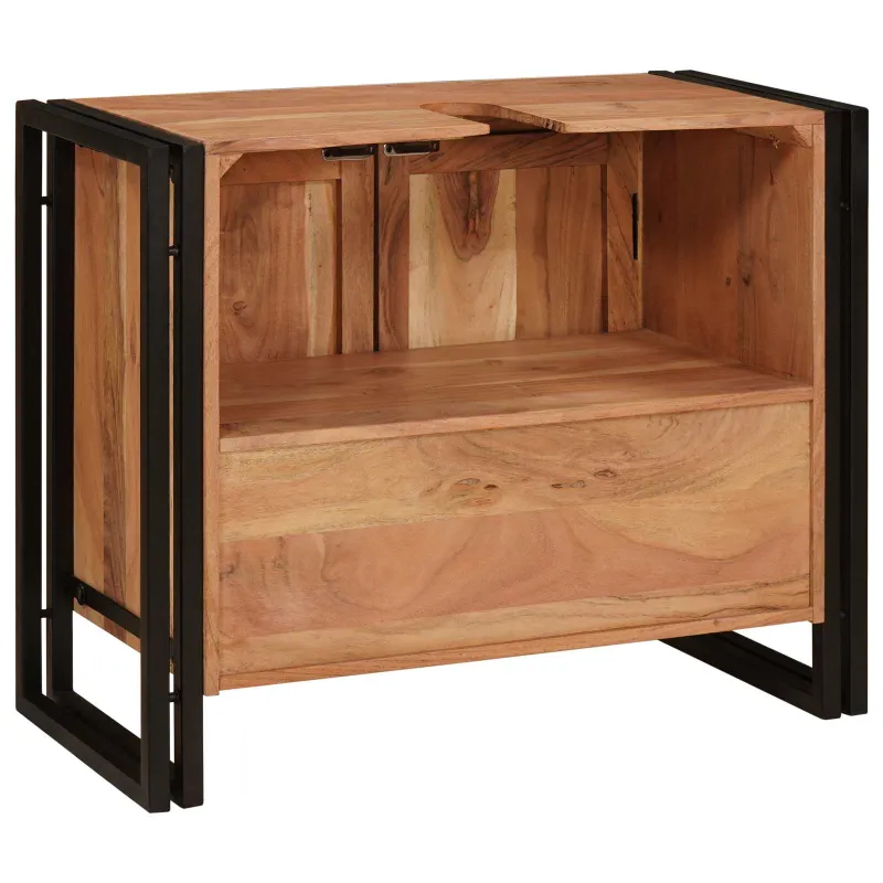 Praustuvo spintelė Ruda 71 x 33 x 58 cm Kietos akacijos mediena