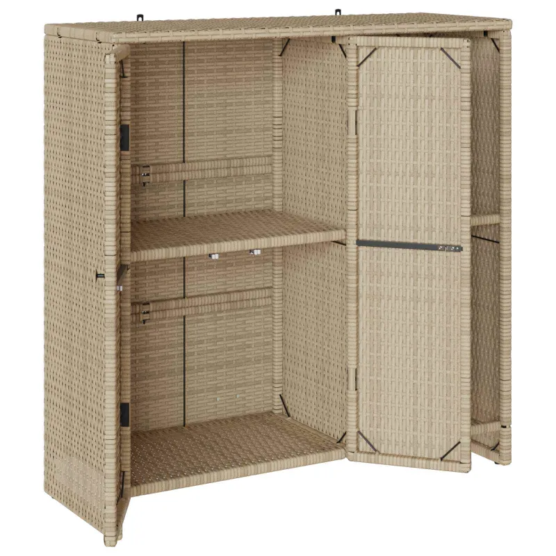 Oppbevaringsskap su lentyna Smėlio 100 x 36 x 102 cm Ratanas