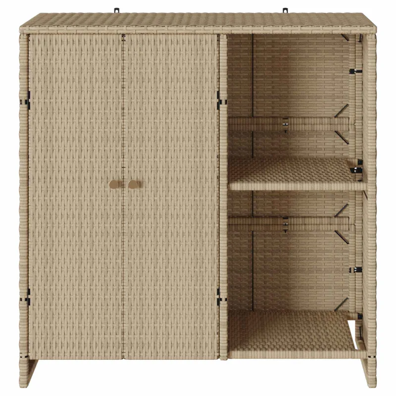 Oppbevaringsskap su lentyna Smėlio 100 x 36 x 102 cm Ratanas