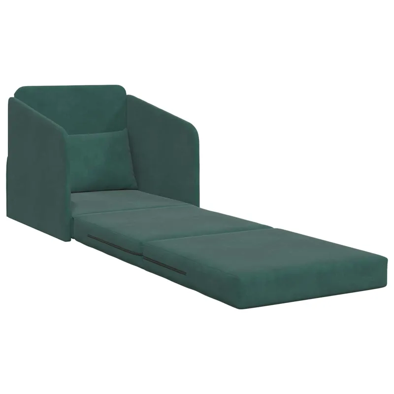 Sofa lova Tamsiai žalia 65 x 80 x 83 cm Aksomas