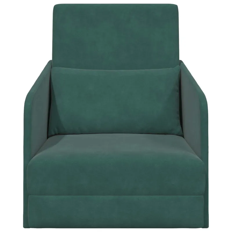 Sofa lova Tamsiai žalia 65 x 80 x 83 cm Aksomas
