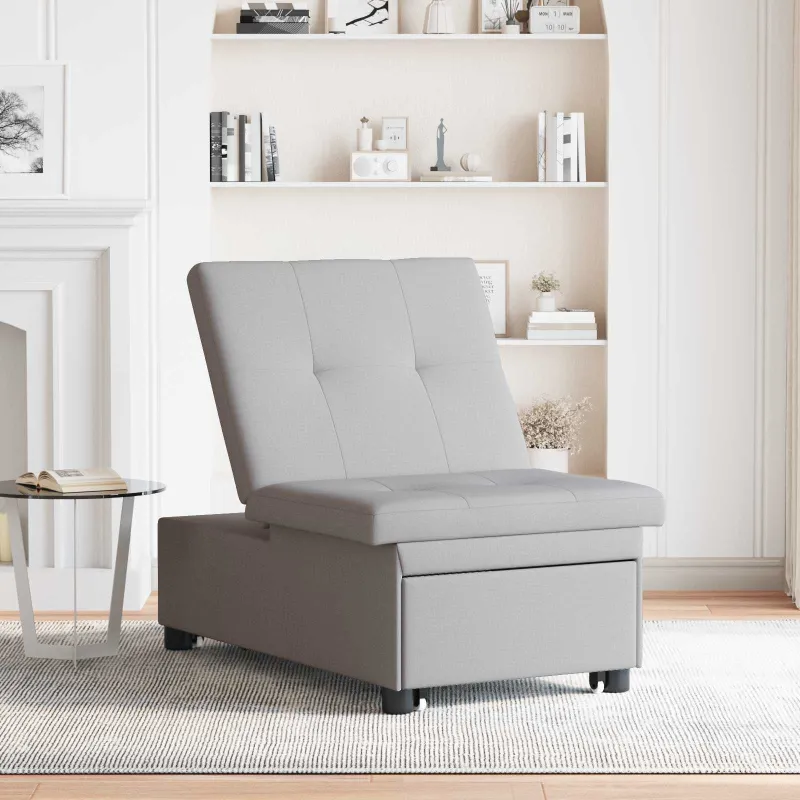 Ištraukiama sofa-lova Pilka 194 x 50 x 82 cm audinys