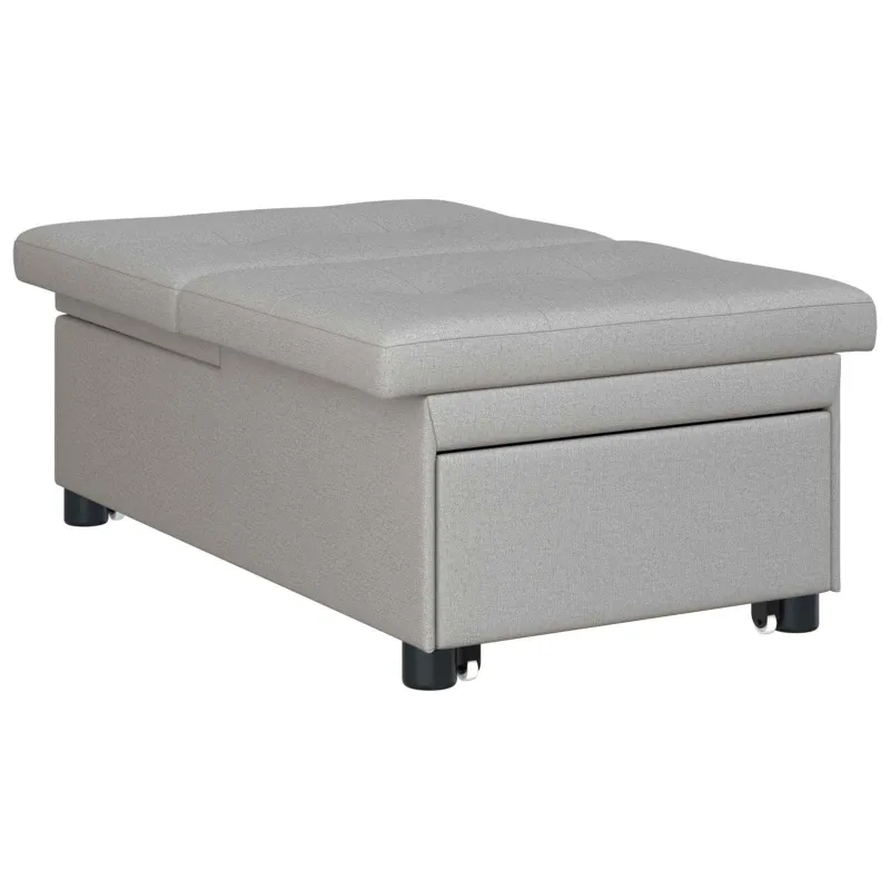 Ištraukiama sofa-lova Pilka 194 x 50 x 82 cm audinys