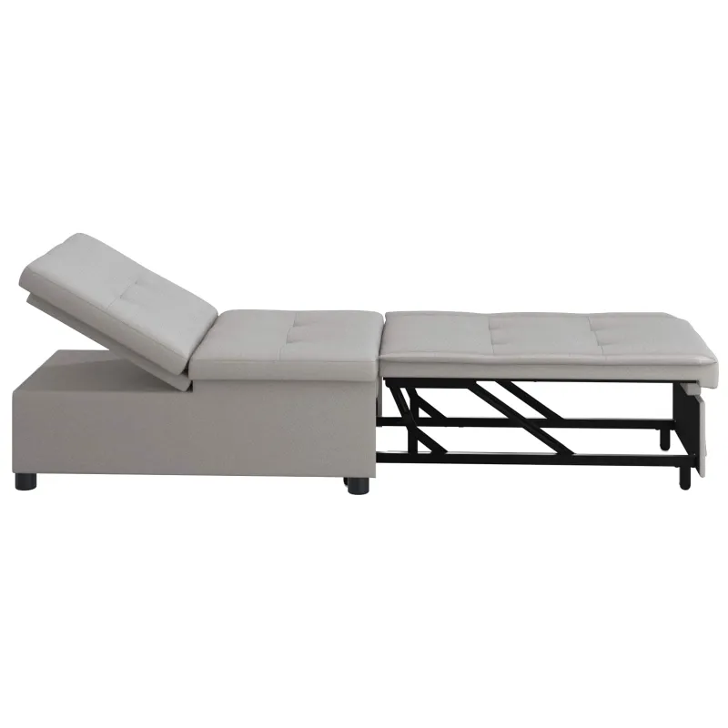 Ištraukiama sofa-lova Pilka 194 x 50 x 82 cm audinys