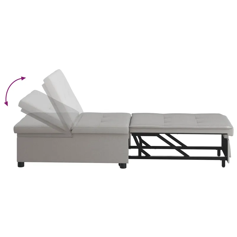 Ištraukiama sofa-lova Pilka 194 x 50 x 82 cm audinys