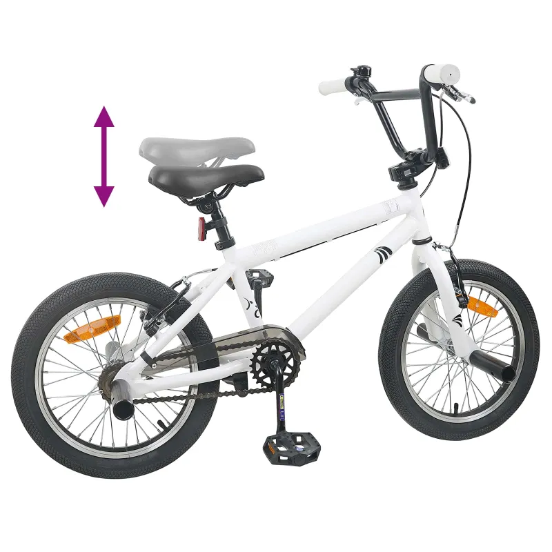 BMX Dviratis 20 Colių skirta vyresniems nei 9 metų Balta