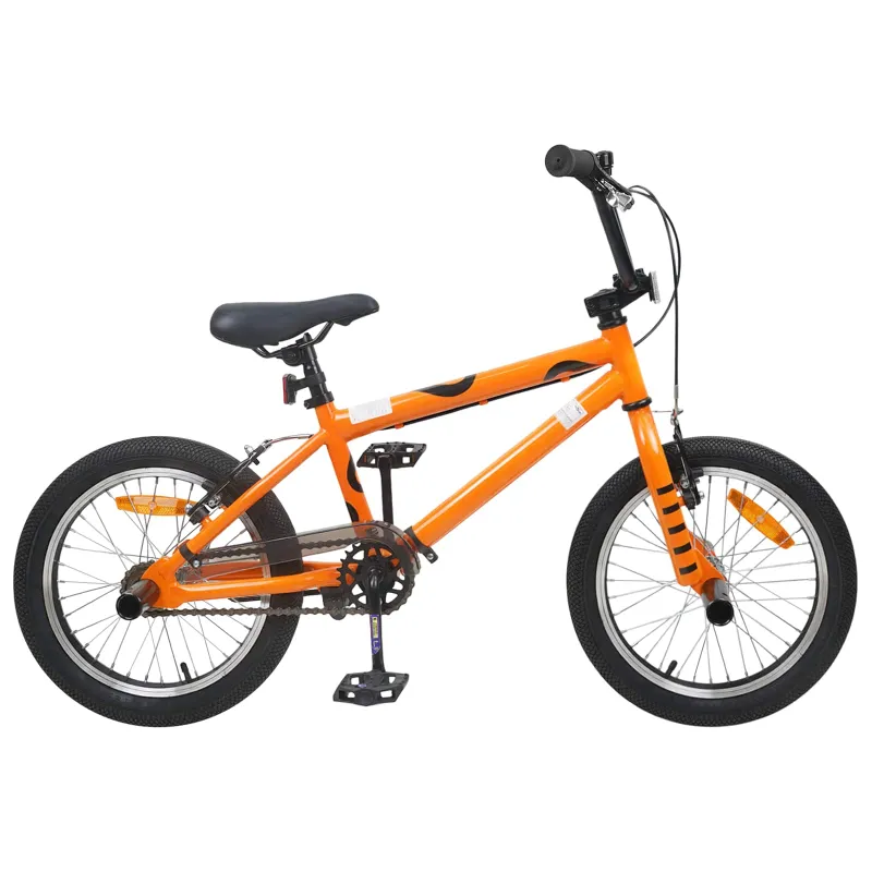 BMX Dviratis 16 Colių 5-8 metų amžiaus Oranžinė