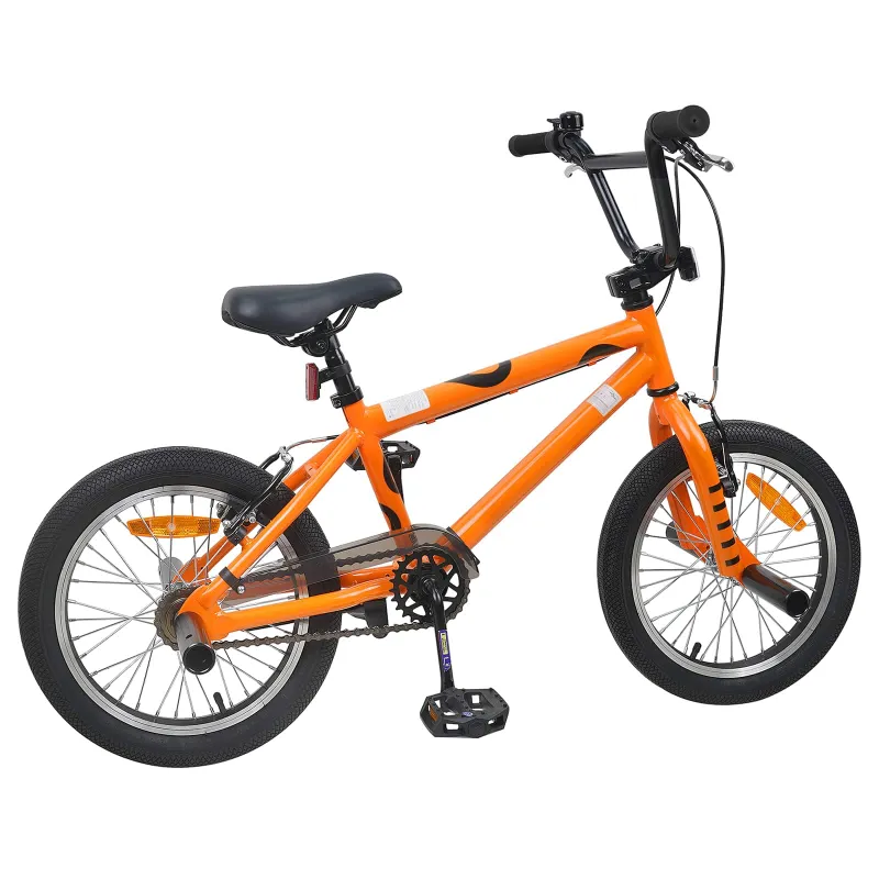 BMX Dviratis 16 Colių 5-8 metų amžiaus Oranžinė