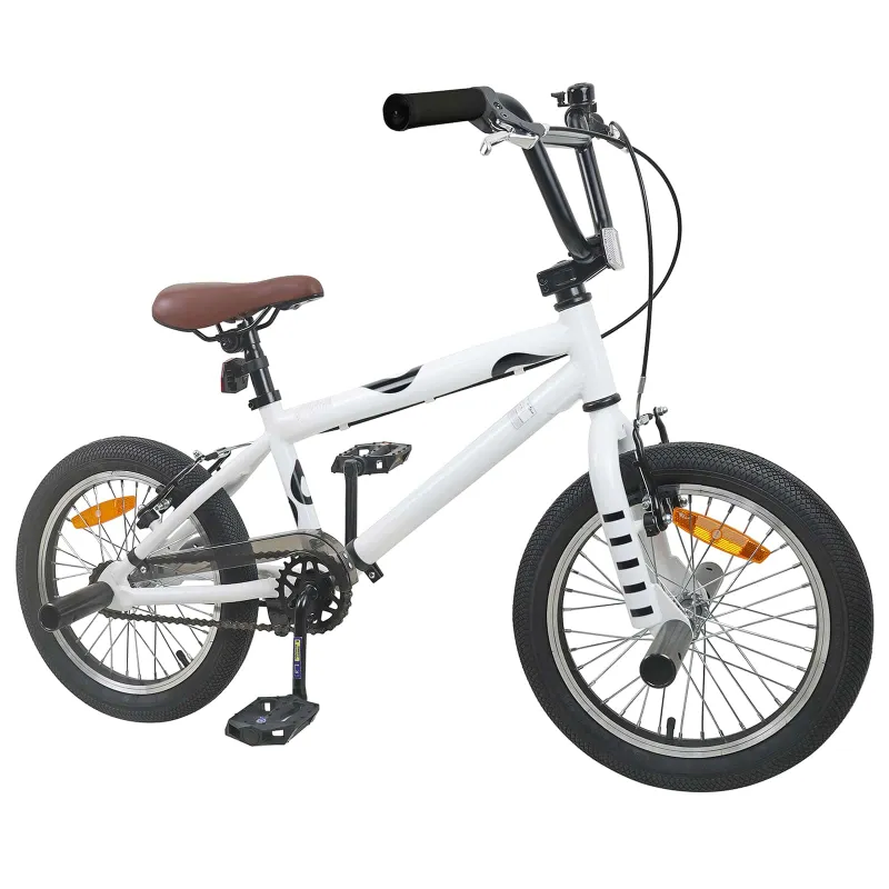 BMX Dviratis 16 Colių 5-8 metų amžiaus Balta