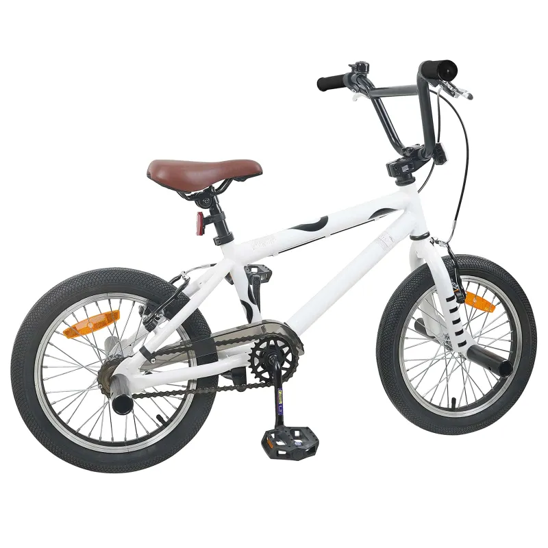 BMX Dviratis 16 Colių 5-8 metų amžiaus Balta