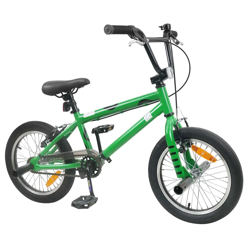 BMX Dviratis 16 Colių 5-8 metų amžiaus Žalia