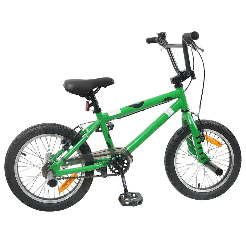 BMX Dviratis 16 Colių 5-8 metų amžiaus Žalia