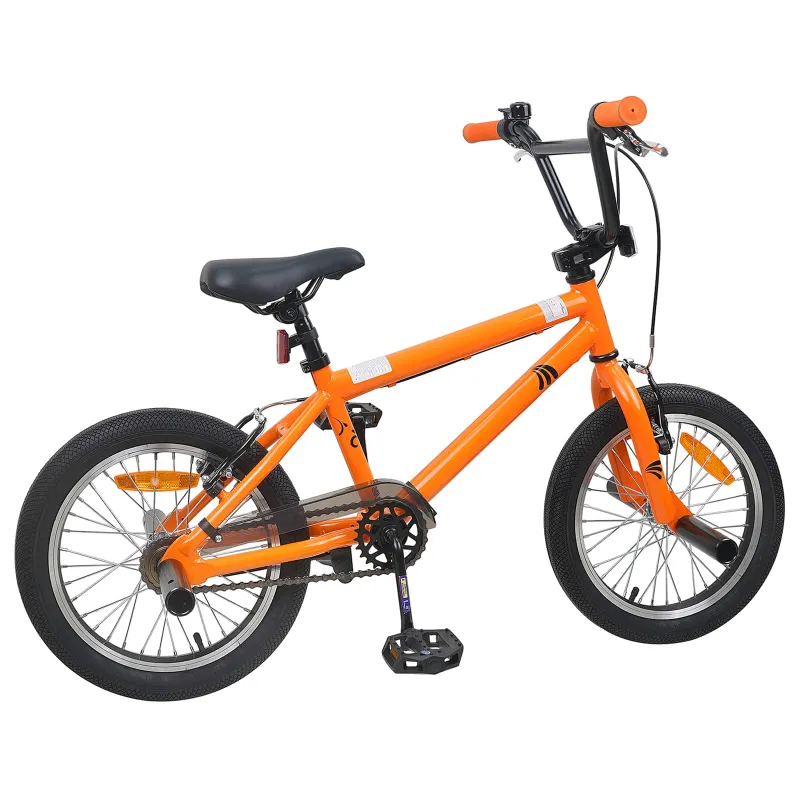 BMX Dviratis 16 Colių 5-8 metų amžiaus Oranžinė