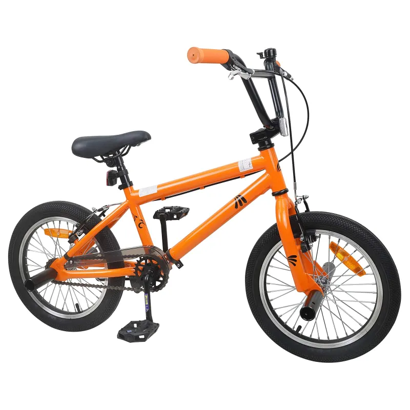 BMX Dviratis 18 Colių 7-10 metų amžiaus Oranžinė