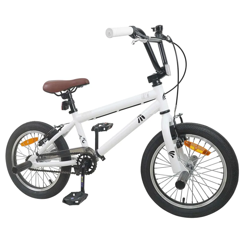 BMX Dviratis 16 Colių 5-8 metų amžiaus Balta