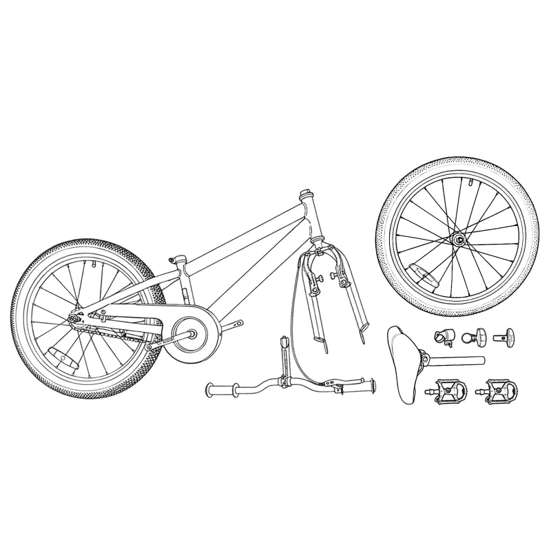 BMX Dviratis 16 Colių 5-8 metų amžiaus Balta
