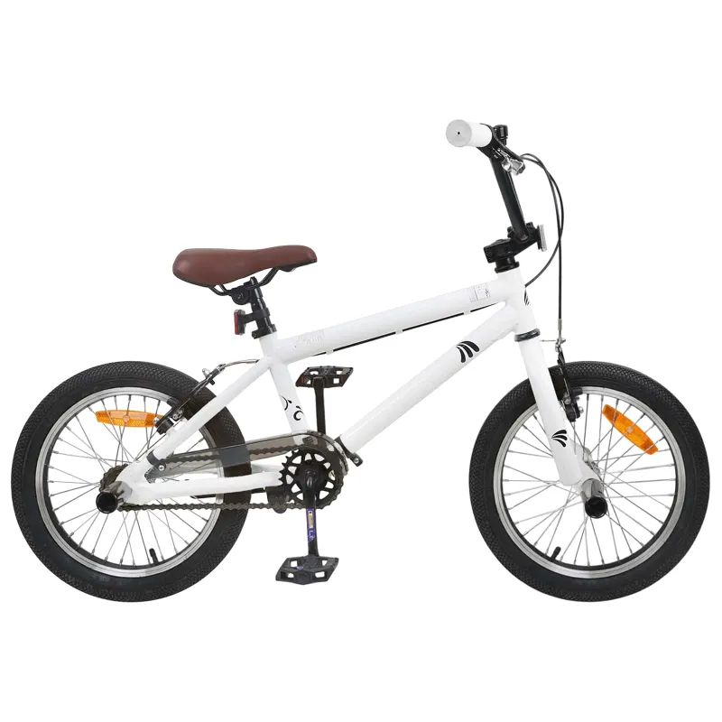 BMX Dviratis 18 Colių 7-10 metų amžiaus Balta