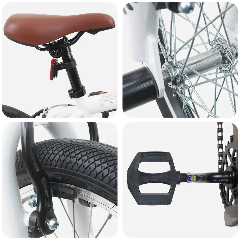BMX Dviratis 20 Colių skirta vyresniems nei 9 metų Balta