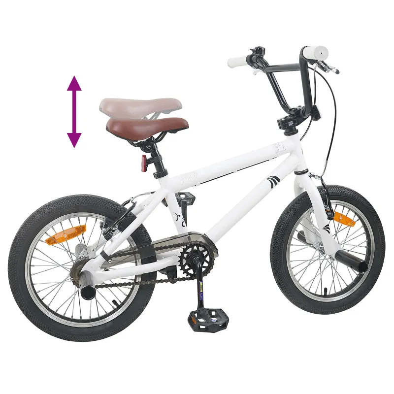 BMX Dviratis 20 Colių skirta vyresniems nei 9 metų Balta