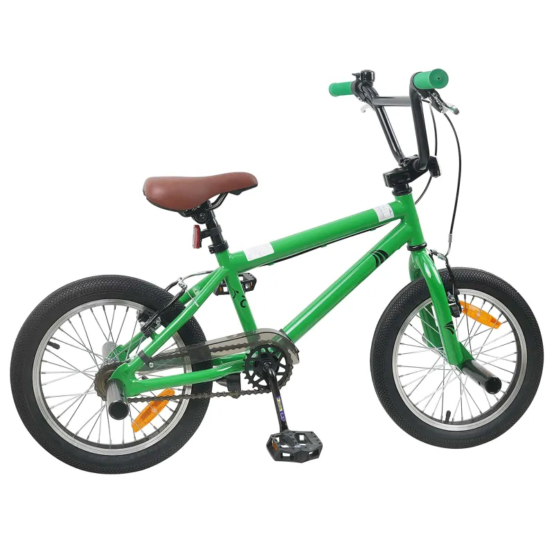 BMX Dviratis 16 Colių 5-8 metų amžiaus Žalia