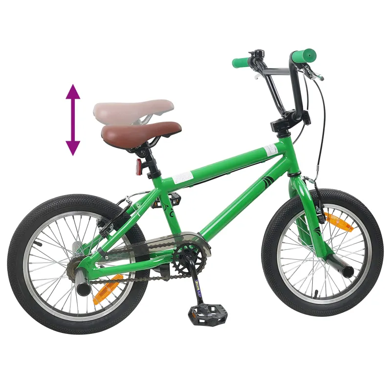BMX Dviratis 18 Colių 7-10 metų amžiaus Žalia