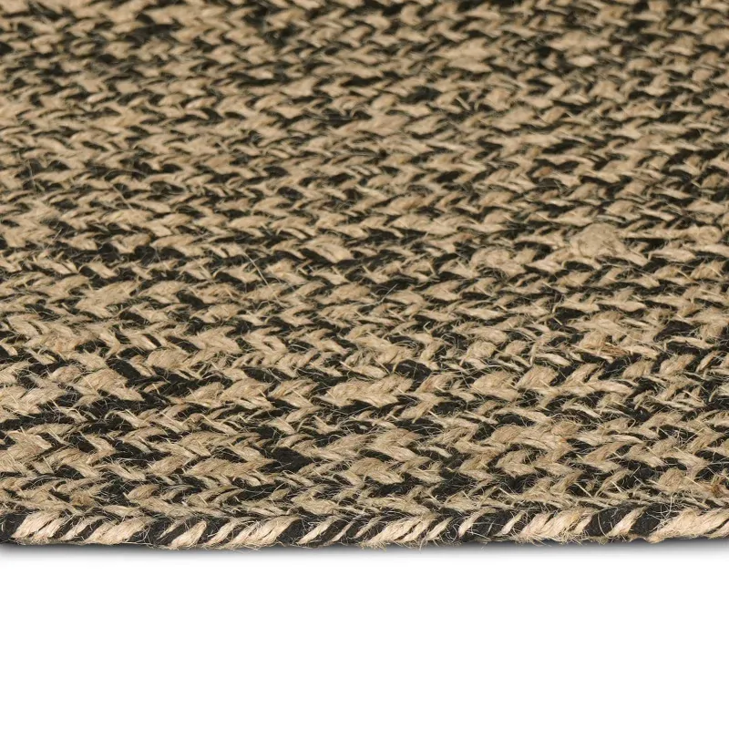 Zoninės kiliminės dangos Natūrali ir juoda 120 x 120 cm Džiutas