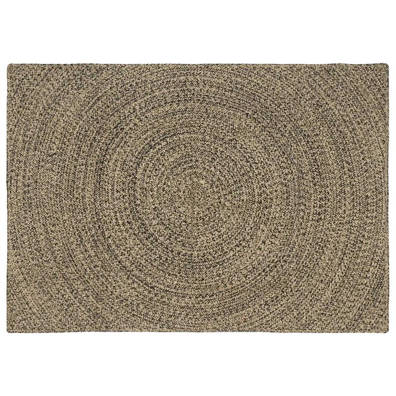Zoninės kiliminės dangos Natūrali ir juoda 120 x 170 cm Džiutas