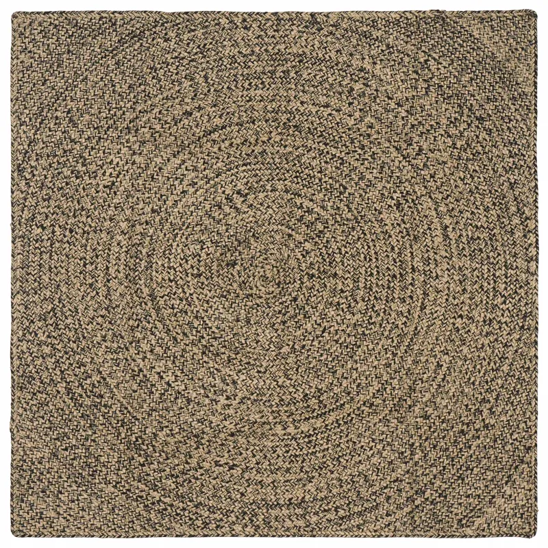 Zoninės kiliminės dangos Natūrali ir juoda 160 x 160 cm Džiutas