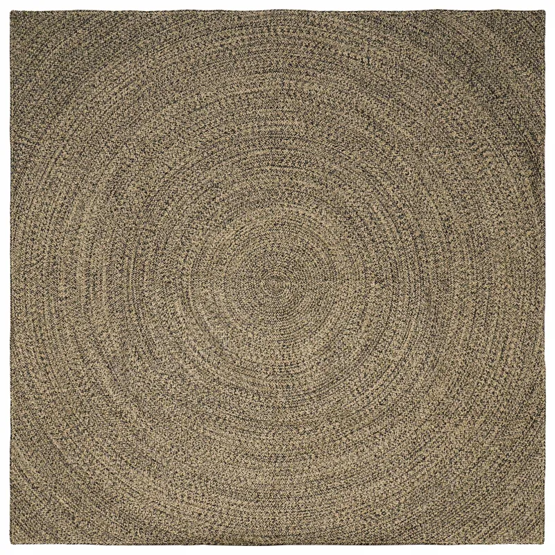 Zoninės kiliminės dangos Natūrali ir juoda 200 x 200 cm Džiutas