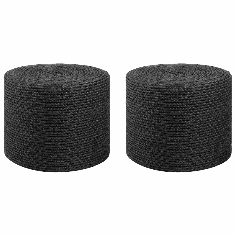 Juto virvė 2 pcs 2 Juoda 100% Tossa jutas