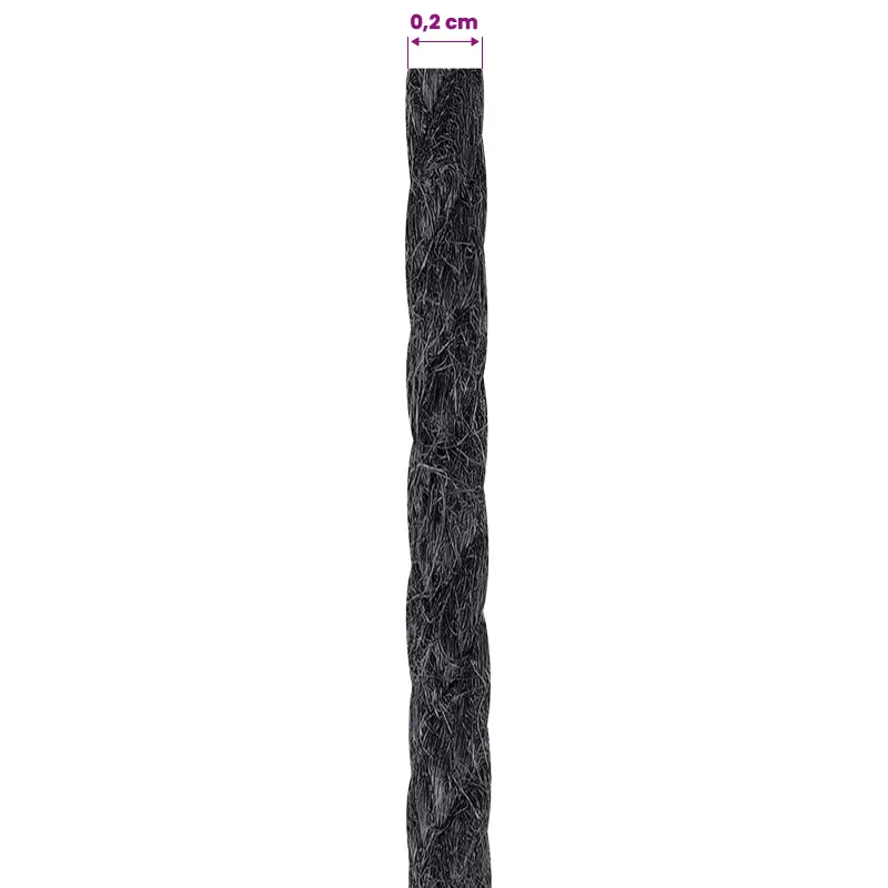 Juto virvė 2 pcs 2 Juoda 100% Tossa jutas