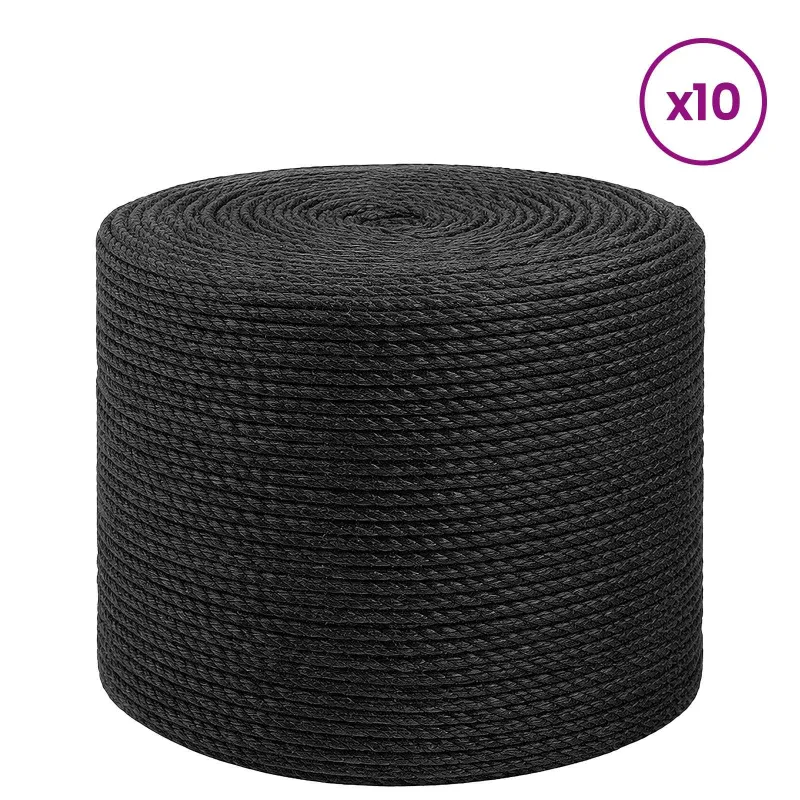 Juto virvė 10 pcs 2 Juoda 100% Tossa jutas
