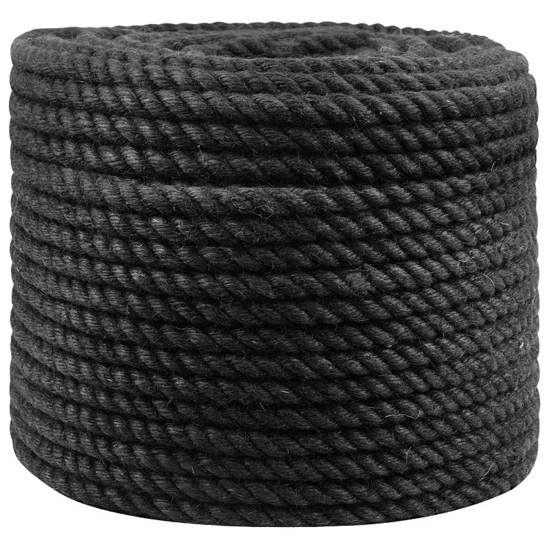 Džiuto virvė 12 Juoda 100% Tossa jutas