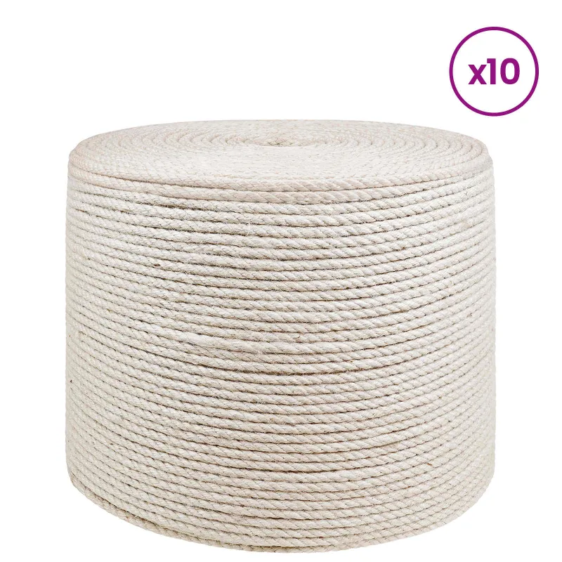 Juto virvė 10 pcs 2 Balta 100% Tossa jutas