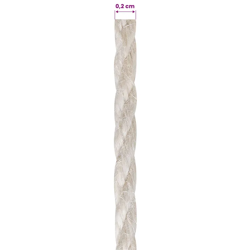 Juto virvė 10 pcs 2 Balta 100% Tossa jutas