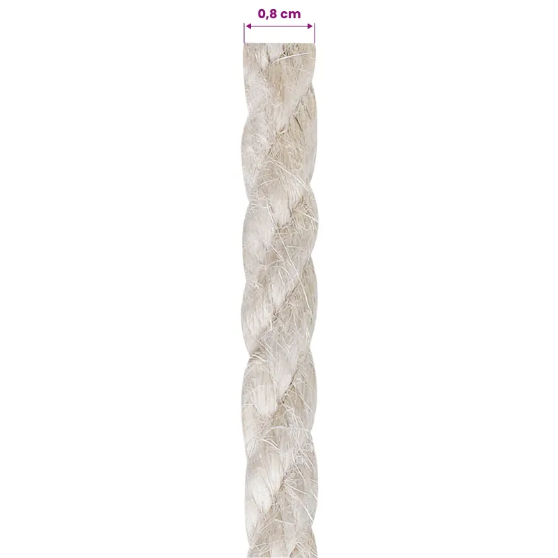Džiuto virvė 8 Balta 100% Tossa jutas