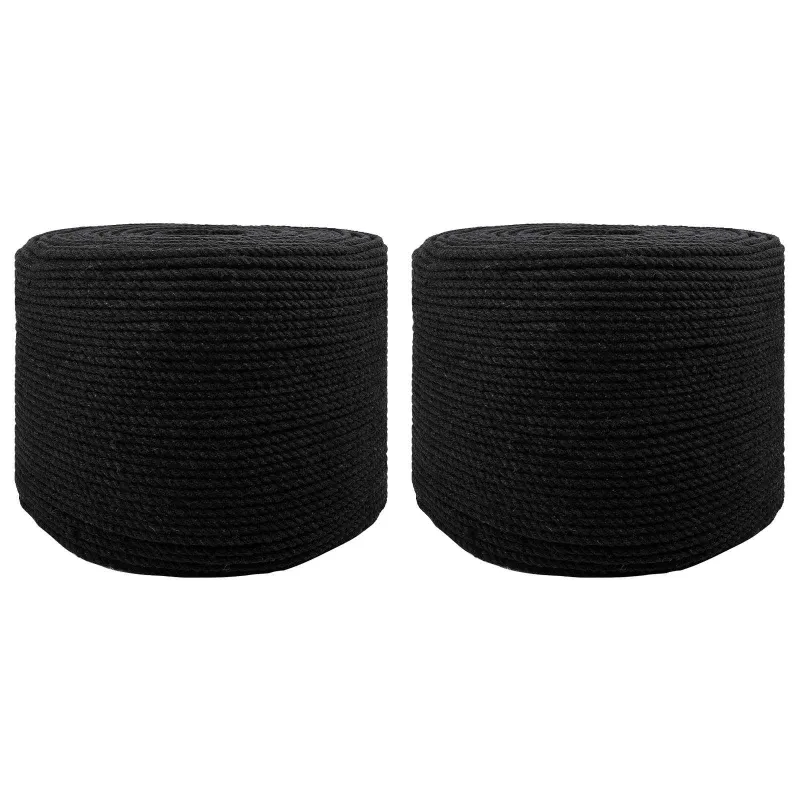 Virvė 2 pcs Juoda Medvilnė