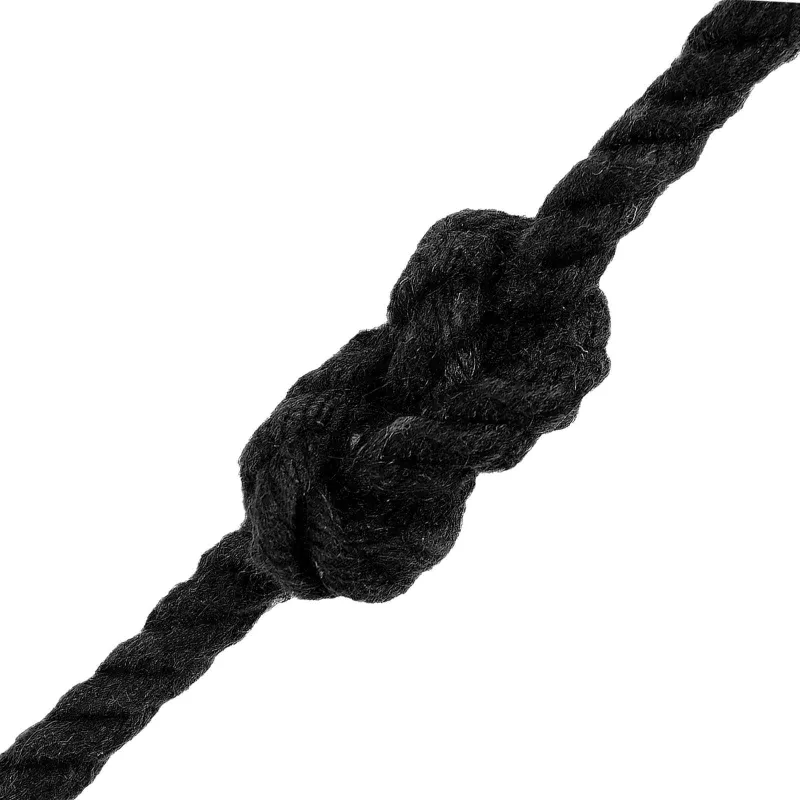 Virvė 2 pcs Juoda Medvilnė
