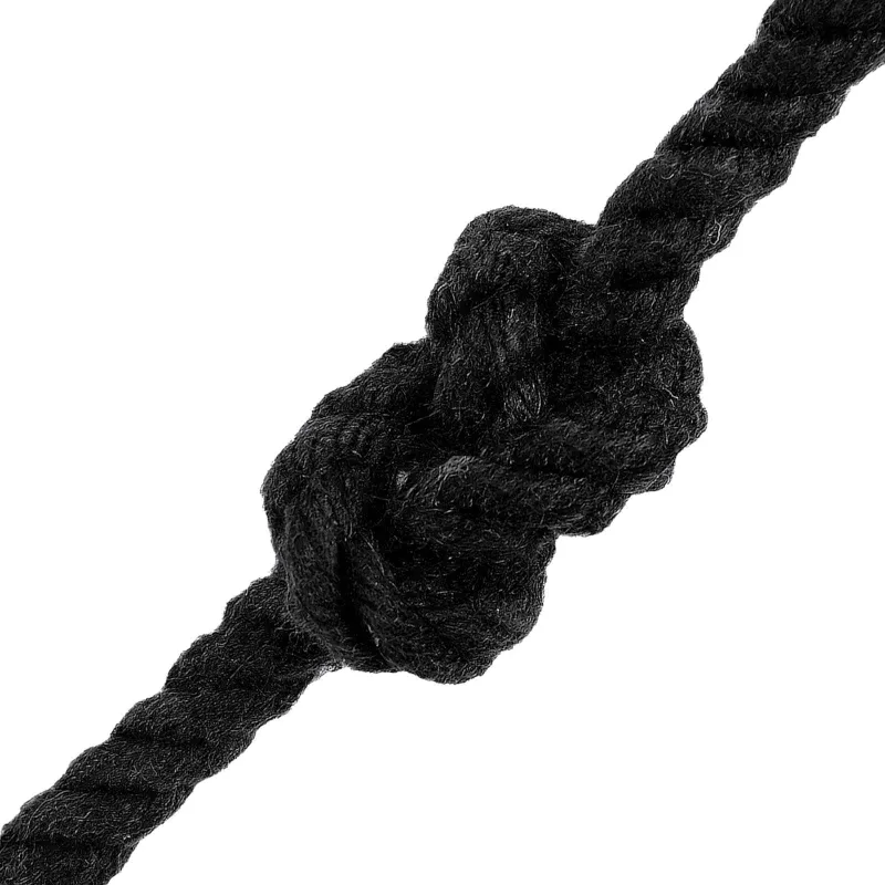 Virvė Juoda 0,6 x 0,6 x 2500 cm Medvilnė