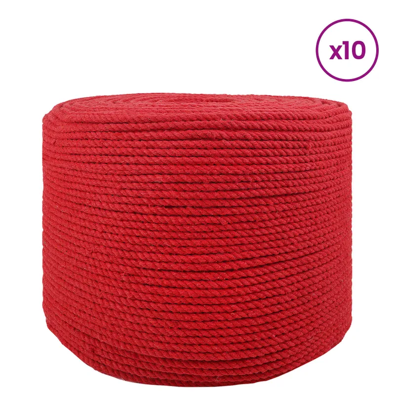 Virvė 10 pcs Raudona Medvilnė