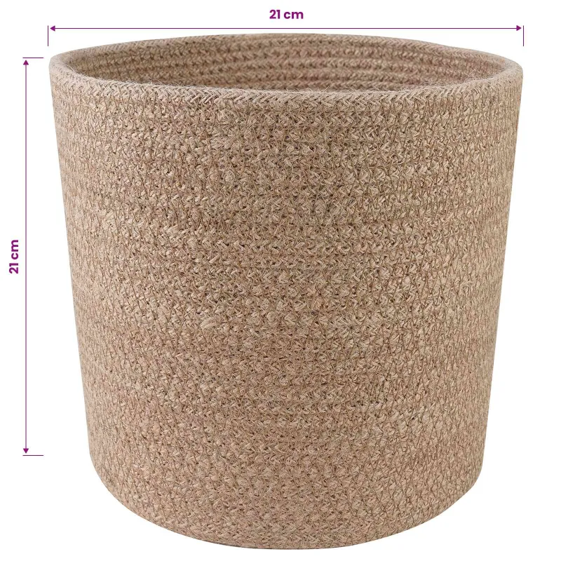 Vazonų rinkinys 2 pcs Natūrali Ø 21 x 21 cm 100% Tossa Džiutas