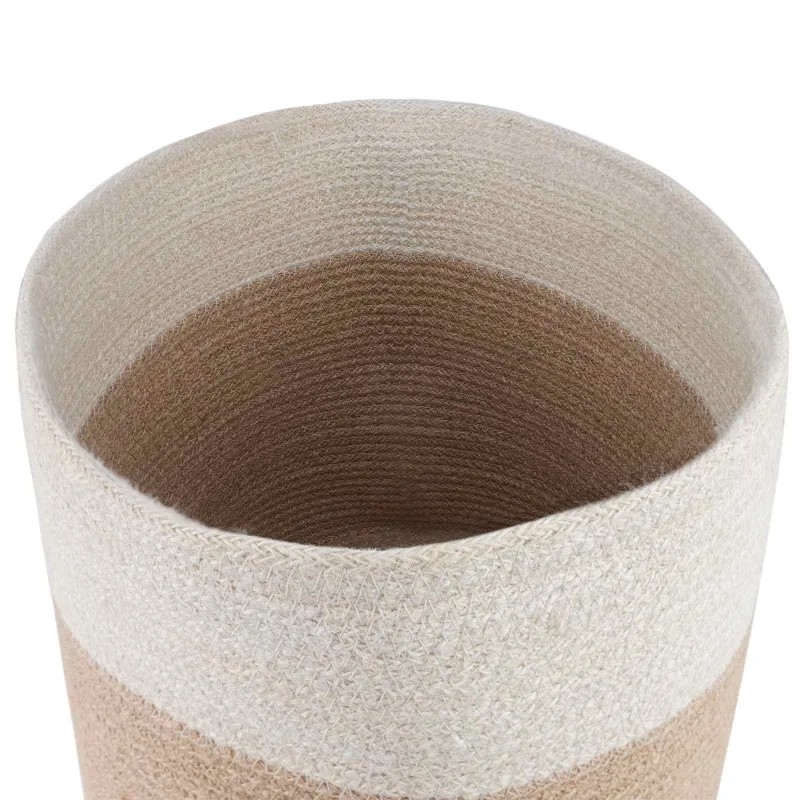 Vazonų rinkinys 2 pcs Natūrali ir Balta Ø 28 x 28 cm