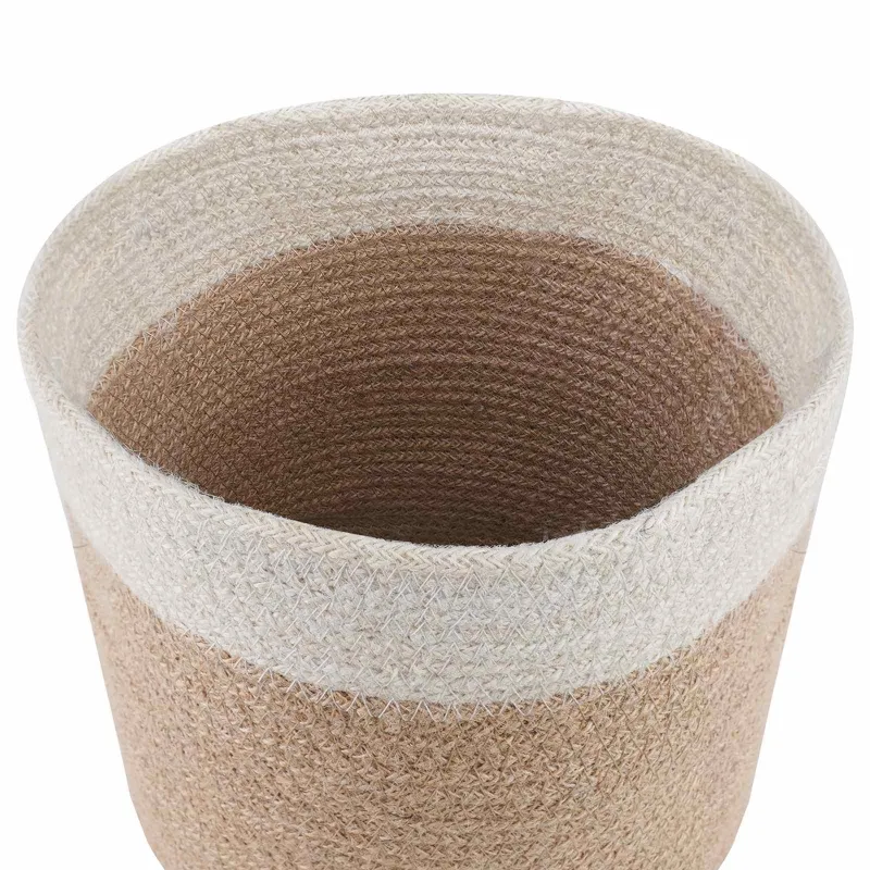 Vazonų rinkinys 2 pcs Natūrali ir Balta Ø 21 x 21 cm